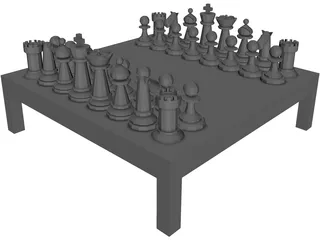 Chess Board 3D Model preview