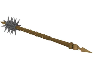Spiked Mace 3D Model preview