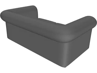Couch Chesterfield Leather 3D Model preview