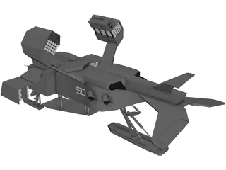 Aliens UD-4L Cheyenne Utility Dropship 3D Model preview
