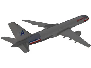 Boeing 757-200 3D Model preview