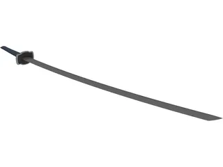 Long Katana Sword 3D Model preview