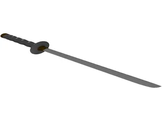Ninjato Katana 3D Model preview