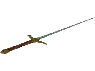 Medieval Thin Sword 3D Model preview