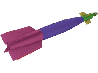 GBU-12 Laser Guided Bomb Missile 3D Model preview
