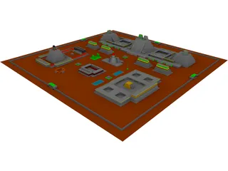 Aztec City 3D Model preview