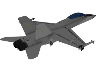 F-18A Hornet 3D Model preview