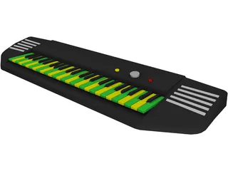 Electronic Keyboard 3D Model preview