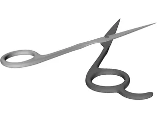 Haircut Scissors 3D Model preview