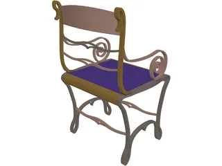 Porch Chair 3D Model preview
