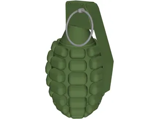 Pineapple Hand Grenade 3D Model preview