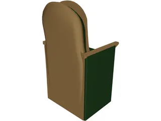 Theater Seat 3D Model preview