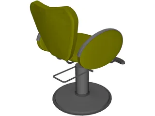 Salon Styling Chair 3D Model preview