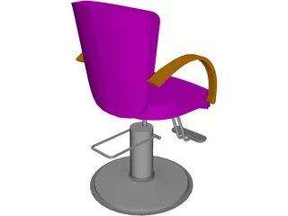 Takara Belmont Liu Hair Styling Chair 3D Model preview