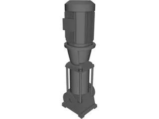 Grundfos Pump 3D Model preview