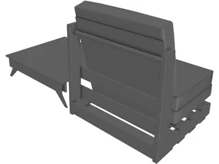 Sofa Outdoor 3D Model preview