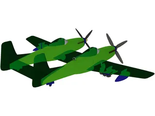 F-82 Twin Mustang 3D Model preview