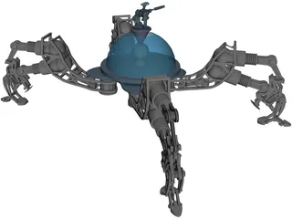 Light Spider Rover Robot 3D Model preview