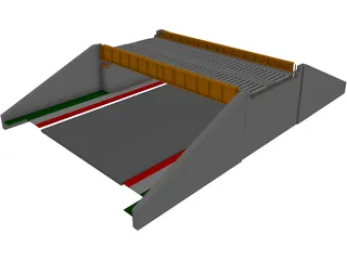 Thru Plate Girder Bridge 3D Model preview