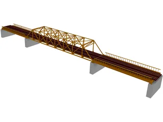 TPG and TRUSS Bridge 3D Model preview