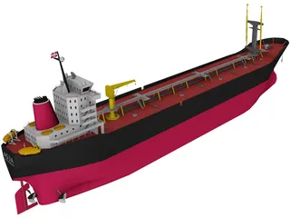Oil Tanker Ship 3D Model preview