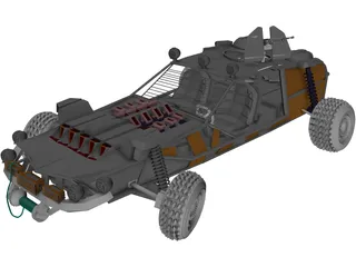 Postapocalyptic Buggy 3D Model preview