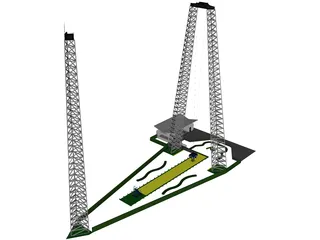 Sky Coaster 3D Model preview