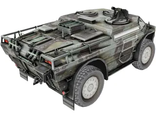 Armored Security Vehicle 3D Model preview