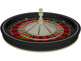 Roulette Wheel 3D Model preview