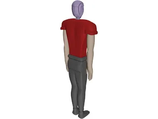Cartoon Man 3D Model preview
