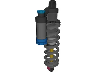 Fox Racing Shox DHX 5.0 Air Shock 3D Model preview