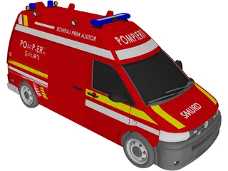 Volkswagen Transporter T5 Ambulance (2013) 3D Model preview