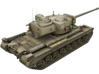 US T29 Tank 3D Model preview