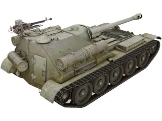 SU-101 UralMash Russian WW2 Tank 3D Model preview