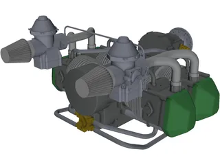 Rotax 912 Engine 3D Model preview
