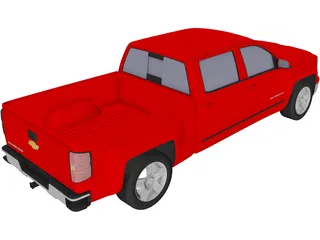 Chevrolet Silverado Crew Cab (2014) 3D Model preview