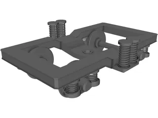 Railroad Bogie 3D Model preview