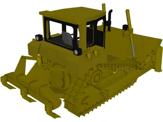 Caterpillar D6R Bulldozer 3D Model preview