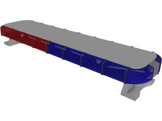 Whelen Edge Police Lightbar 3D Model preview