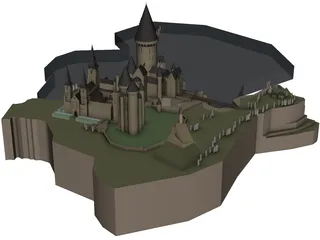 Hogwarts School of Witchcraft and Wizardry 3D Model preview