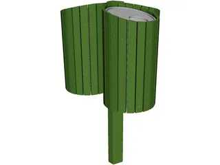 Recycle Bin 3D Model preview