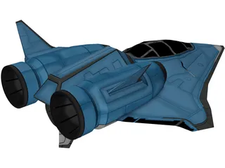 Aliens Spaceship 3D Model preview