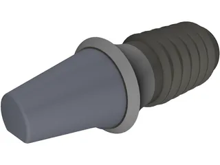 Dental Implant with Abutement 3D Model preview