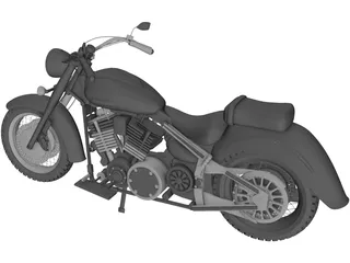 Yamaha XV1600A 3D Model preview