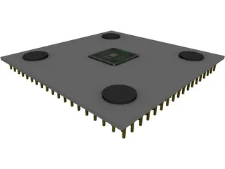 AMD Athlon XP 2100+ Processor 3D Model preview