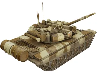 T-90A Tank 3D Model preview