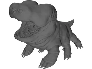 Woola Monster Creature 3D Model preview