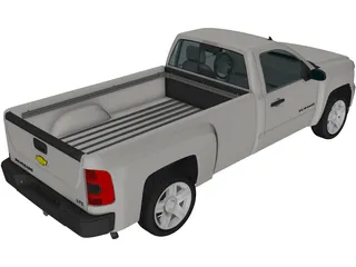 Chevrolet Silverado 2500HD Regular Cab LTZ (2009) 3D Model preview