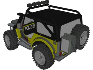 Jeep Wrangler 4x4 Expedition 3D Model preview