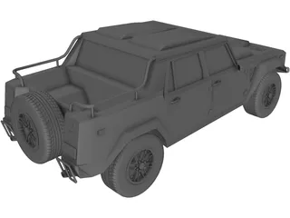 Lamborghini LM002 3D Model preview